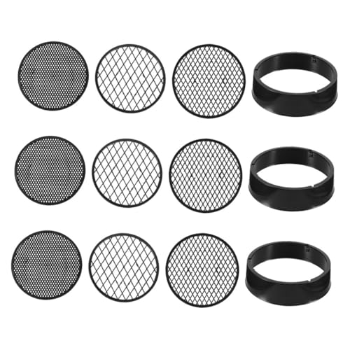 BESPORTBLE 3セット 土壌シフター 手持ちプラスチック製 交換可能メッシュ付き 園芸用土ふるい 土壌 砂利 堆肥のろ過に ブラック