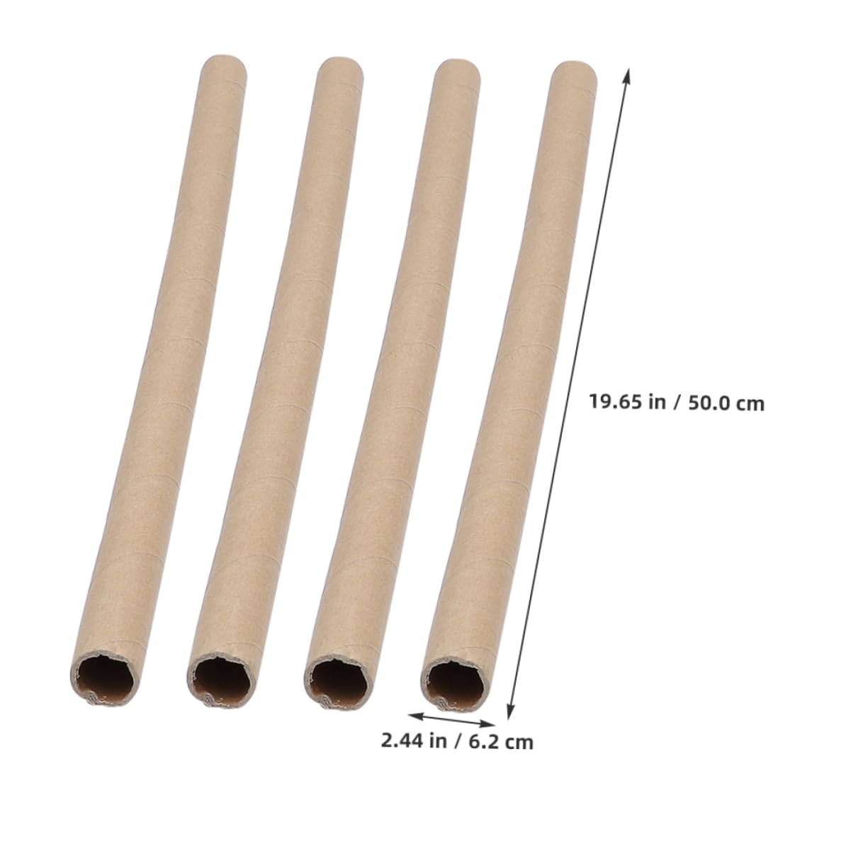 EXAOMBLE 4Pcs DIY Paper Tubes Blank Cardboard Cylinders for Craft Projects for Storing Posters Paintings Safe for Inner Thick