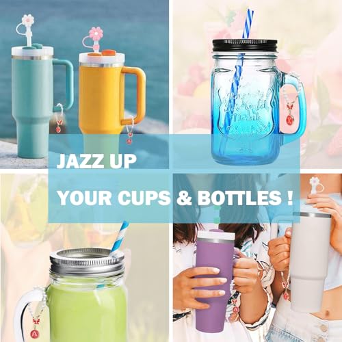 Image of Accessories for Stanley Cup Pearl Chain Initial Accessoriess for Handle Stuff Decor Water Bottle Jewelry Tumbler Cute Simple Modern Personalized Name ID Decorations Letter Red Tag P