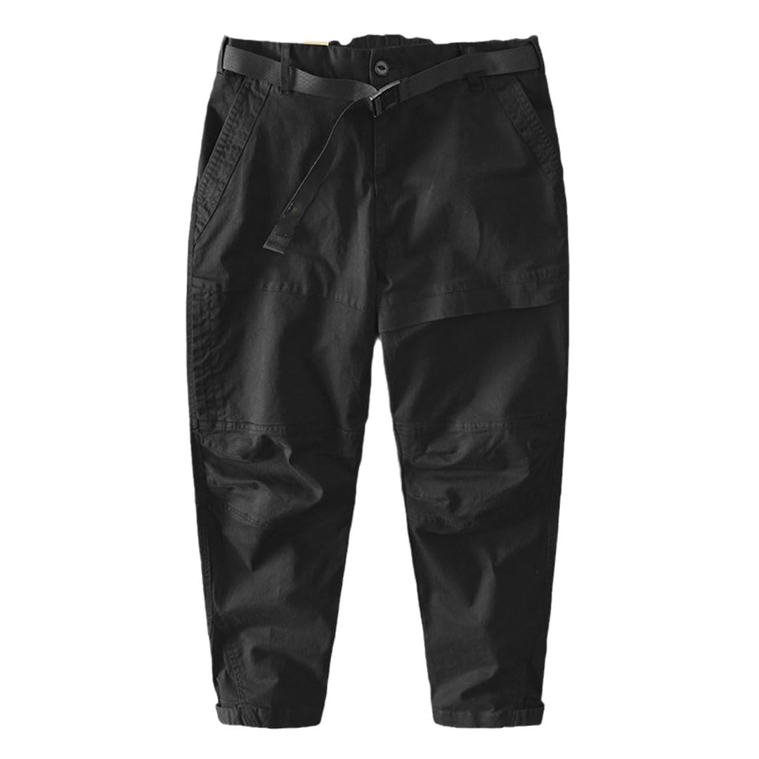 Vogrtcc Pantaloni da Lavoro da Tasca per Pantaloni Casual Larghi in Cotone da Uomo