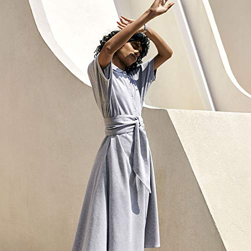 Vestido Regular Fit, Lacoste, Feminino, Cinza Mescla, GG