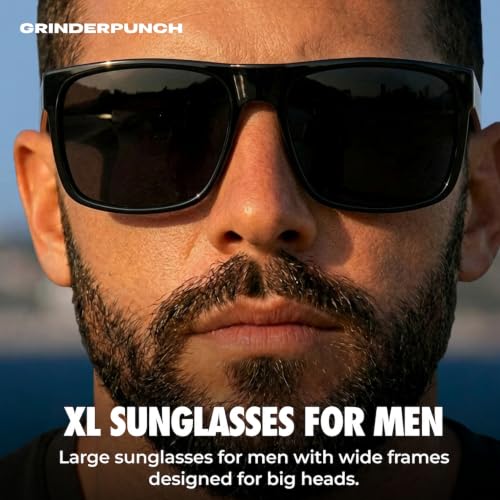 Image of grinderPUNCH XL XXL Sunglasses Men Big Head Extra Large Wide Polarized