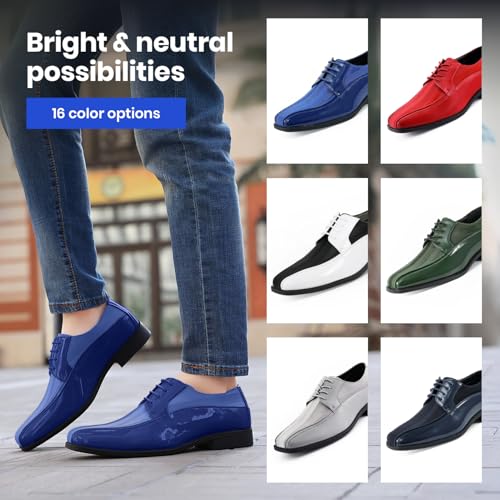 Image of Viotti 179, Casual Dress Oxford Shoes for Men, Satin Striped Lace-Ups, Men's Business Casual Leather & Satin Shoe, for All Formal Occasions