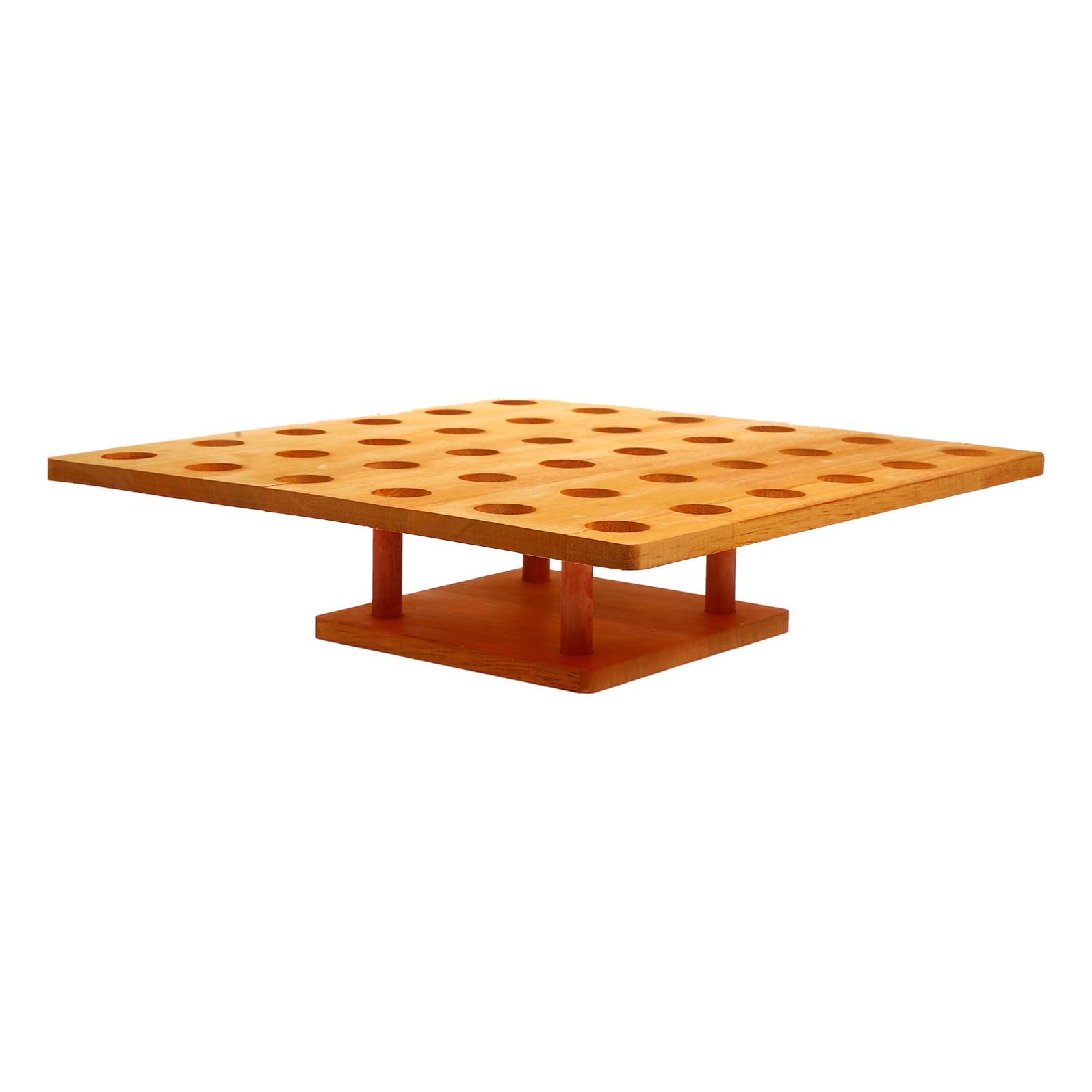 PRETYZOOM Supporto per Coni Gelato in Legno Arancione Superficie Liscia e Robusta, Espositore da Banco per Ristoranti e Gelaterie, Design Semplice ed Elegante