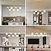 KCO Lighting Modern Brass Linear Chandelier Pendant Light 7-Lights Gold and White Glass Pendant Lighting Mid Century Globe Dining Light Fixture for Living Room Kitchen
