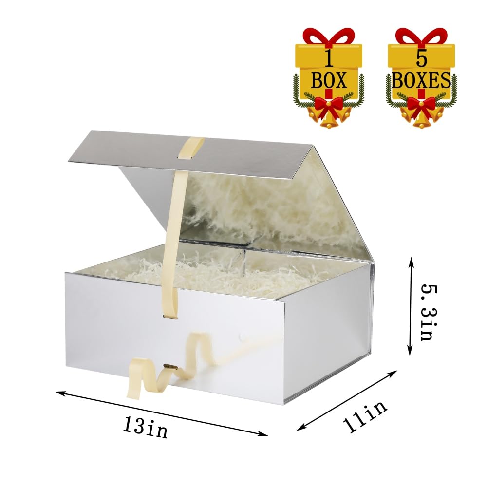 Grande Boîte Cadeau Blanche Rectangulaire Avec Un Arc De Ruban Rouge Isole Fond Transparent 93494678