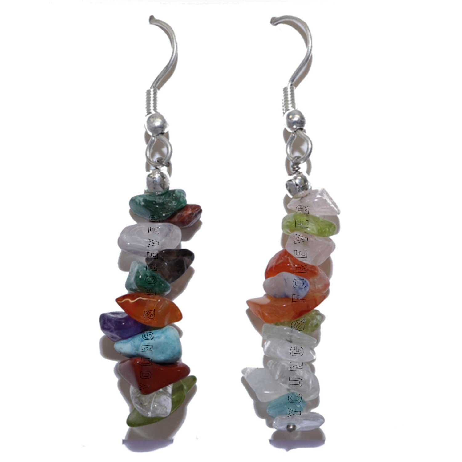 Young & Forever Gift AAA Quality Natural Stone Earrings for Women Tumbled Stone Dangle Earrings for Women Girls Colorful Crystal Dangle Drop Hook Chakra Healing Gemstone Chip Set (B09XMSMF7R) Amazon Price History, Amazon Price Tracker