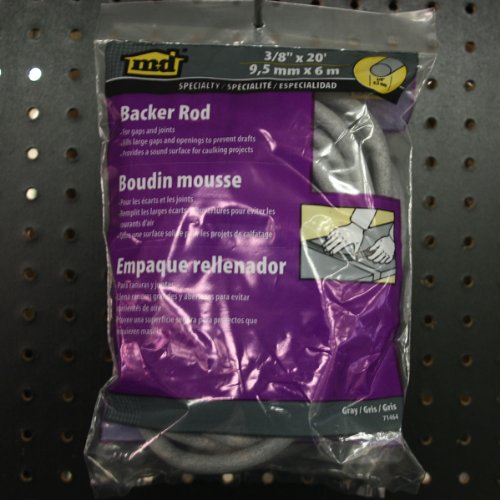 Image of M-D Building Products Backer Rod, 3 /8-by-20 Feet | Gray | Pack of 2 | For Gaps and Joints