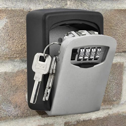 Mini Cofre Caixa De Guarda Chaves Segredo – Cofre com Senha para Parede com Capacidade Para Até 6 Ch