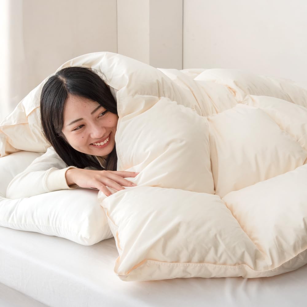 Amazon｜タンスのゲン 羽毛布団 ダブル【コインランドリーで洗える