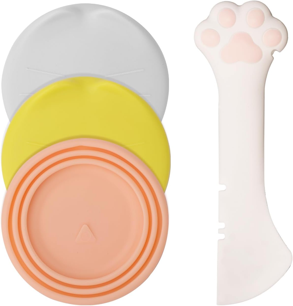 PEUTIER 3pcs Pet Can Cover Set, Cute BPA Free Pet Food Can