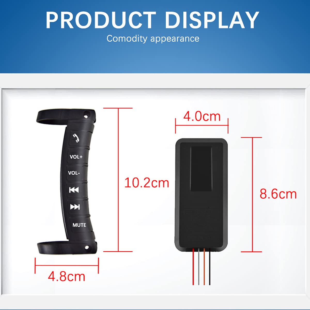 Télécommande Universelle Bouton de Volant de Voiture télécommande de Navigation de Voiture DVD/2 Din Android/Windows Bluetooth sans Fil