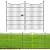 10 Panels Decorative Garden Fence with Gate, 40 in(H) X 23.6 ft(L) Dog Fence Outdoor for Yard, Animal Barrier Fence No Dig, Rustproof Metal Garden Edging Fence and Borders, Temporary Fencing Stakes