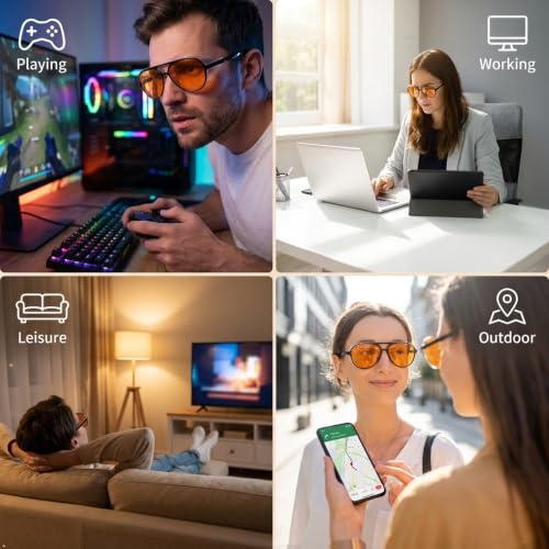 Image of Eyekepper Blue Light Glasses for Woman /Men /Women, Blocking, Fit over Amber