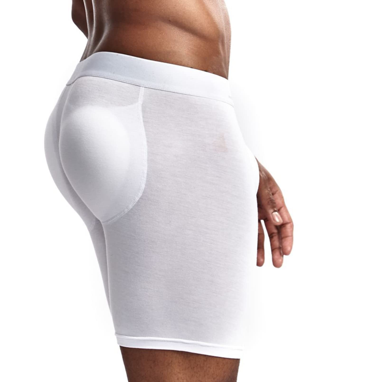 rozciągliwa bielizna modelująca bokserki dla mężczyzn wzmacniają butt lifter oddychająca bielizna z wypełnieniem urządzenie do modelowania sylwetki do wyszczuplania ud