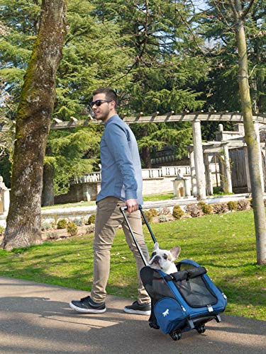 Ferplast Trolley, Mochila de Transporte Para Animais Pequenos, com Rodinhas Ferplast para Cães, Vari