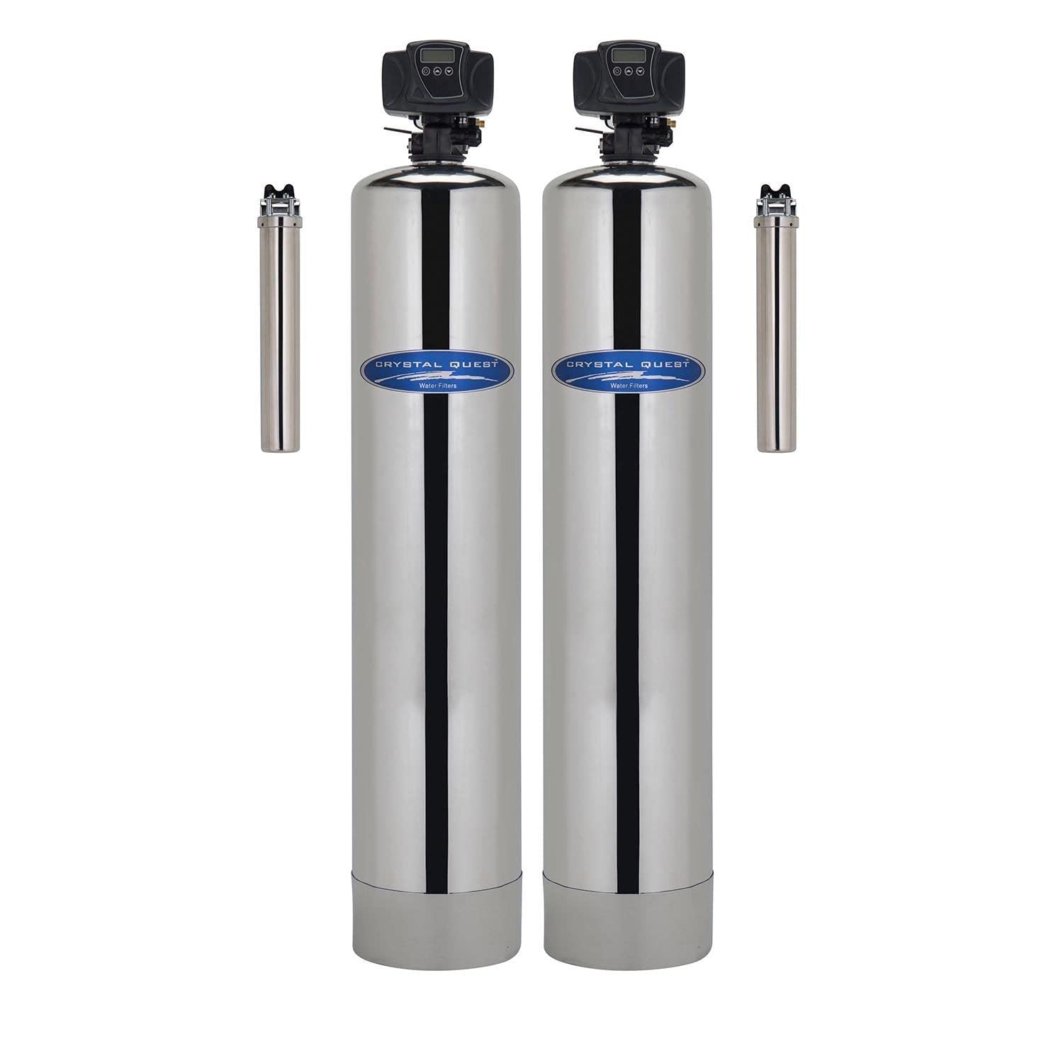 Acid Neutralizing Whole House Water Filter 9-13 GPM Smart Multimedia Stainless Steel Tank Filters 1 000 000 Gallons