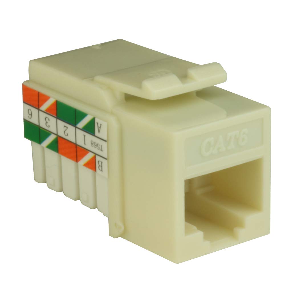 Construct Pro Cat6 Keystone Jack (Light Almond)