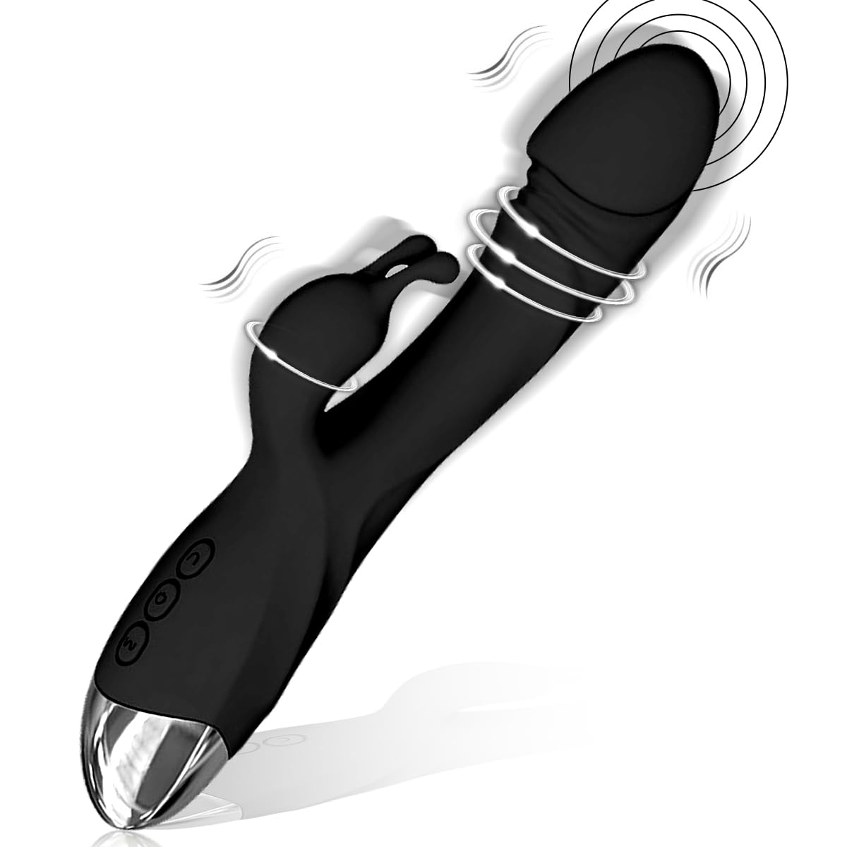 HUANXA Deep Percussion Tissue Handheld Waterproof Ra.mpant Ra.Bitt Anne Summers S.ex Toys4Women Vibrantoror for Women Suc.King and LIC.King Vibrat.o.rs 10 Powerful Rabb.i.t Massage Neck Quiet (Black)