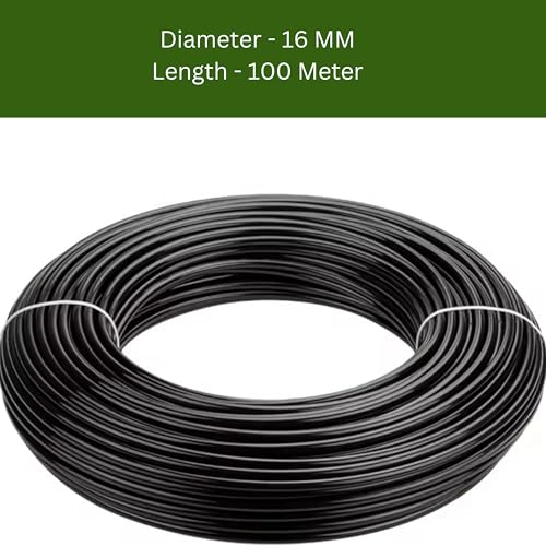 Image of AgriVision 16mm Drip Irrigation Pipe - Lengt 100 Meter Mainline /Lateral Hose for Garden & Farm Watering Systems