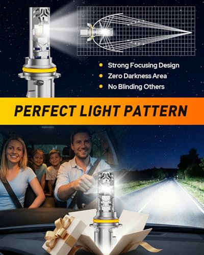 Image of FAHREN Termitor 2026 Upgraded HB5 /9007 LED Bulbs, 50,000LM 12X Ultra-Bright, 1:1 Halogen Size, 6500K Pure White, Plug-N-Play Installation, 80,000hr Lifespan, High /Low Beam, IP68 Waterproof, Pack of 2