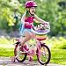 Fahrradkorb Kinder Vorne Fahrradkorb Mädchen Vorne für 14 16 18 20 Zoll Fahrrad Korb mit PU-Gurten, Aufkleber, Lenkerfransen, Fahrradklingel – Fahrrad Zubehör Kinder, Kinderfahrrad Zubehör, Regenbogen