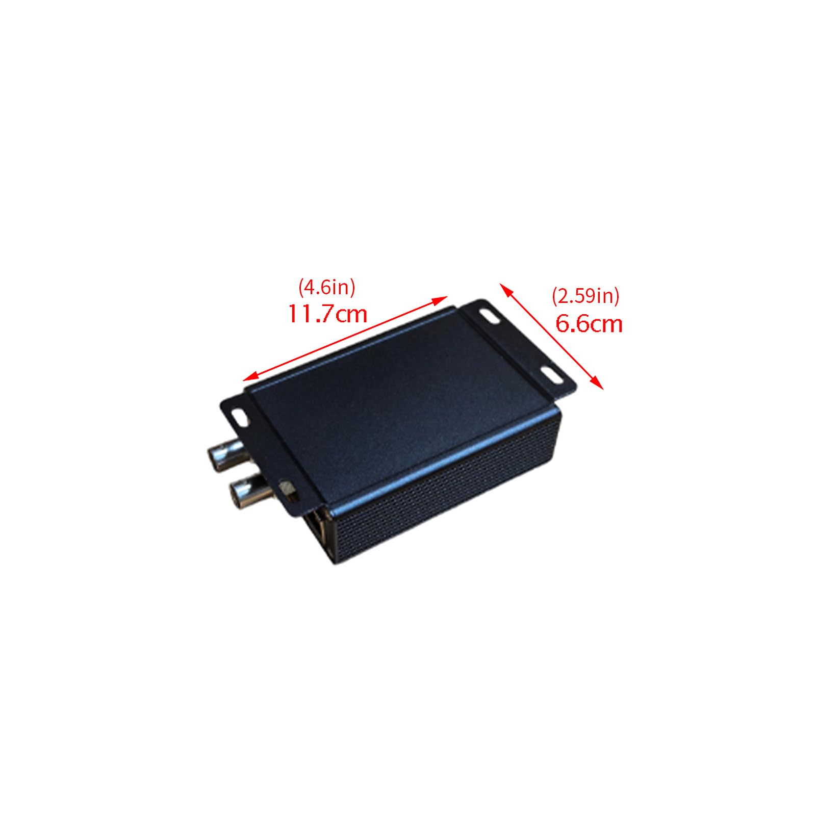 Juego de extensor coaxial de cámara de seguridad para equipos de instalación, conexión de video Ethernet con carcasa de metal negro, juego de dos conectores coaxiales