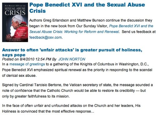 Pope Benedict XVI and the Sexual Abuse Crisis