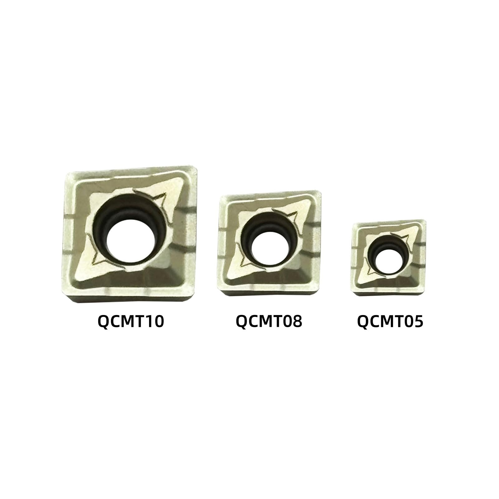 QCMT080304 Wendeschneidplatten-Hartmetall-Einsätze QCMT080304 Bohreinsätze für Edelstahl Titanlegierung Sackloch HRC20-45 Grad (QCMT080304), 10 Stück