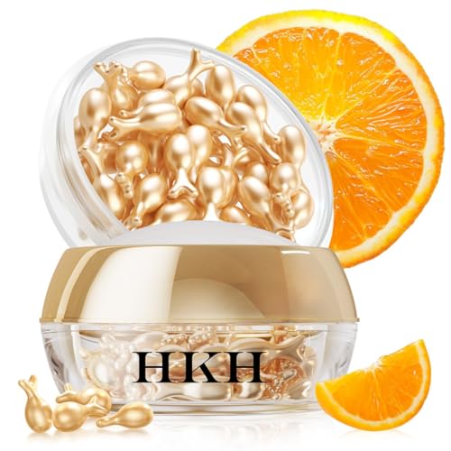 HKH Sérum de vitamina C para rosto, soro antienvelhecimento com suplementos de ácido hialurônico, vitamina E, reduz rugas, removedor de manchas escuras para rosto, soro de retinol