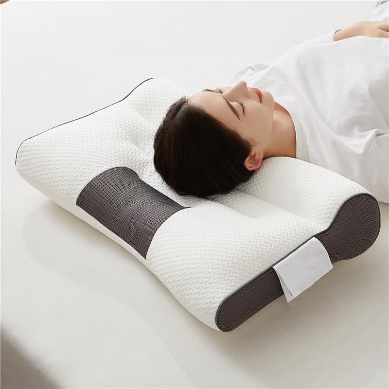 Miniatura 2 de Almohada ergonómica de apoyo para el cuello, almohada cervical de espuma viscoelástica para dormir, almohadas de apoyo de contorno ajustable,