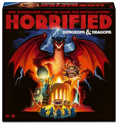 Ravensburger 24755 - Horrified Dungeons & Dragons - Kooperatives Brettspiel für alle ab 10 Jahren für Spieleabende mit Freunden oder Familie für 1-5 Horrified und D&D Fans deutsche Ausgabe
