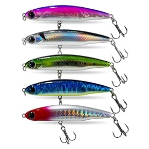 バス釣り　トップウォーター　ペンシル　ポッパールアーセット Amazon.co.jp: TRUSCEND 【フローティング・プロップベイト