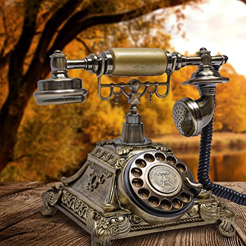 Teléfono Retro de Disco Vintage para Oficina y Hogar miniatura 3