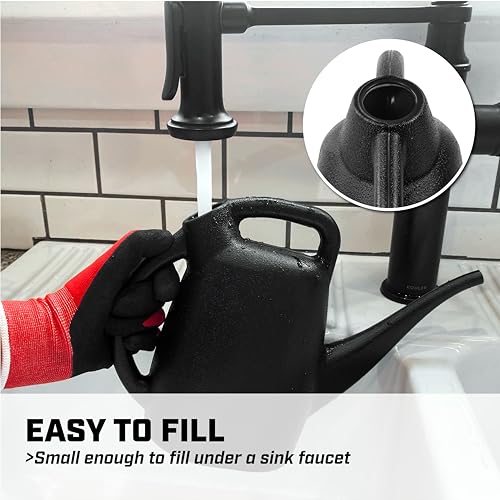 Chapin 48000 Watering Can, Garden, Indoor and Outdoor Plants, Recycled Plastic, Made in USA, Black, 0.5 Gallon (2.3 Liters) - Thumbnail 4