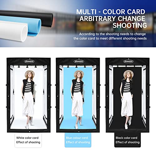 Professional Photography Studio LED Dimmable Large Shooting Tent 47x39x78 ZKEEZM Large Lightbox Photo Video Continuous Lighting Cube Shooting Tent Kit Soft Box with 3Colours Backdrops and Carrying Bag