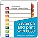Cardinal OneStep Binder Dividers, 12-Tab Monthly, Customizable Table of Contents, Reversible Multicolor Tabs, 1 Set (60318CB)