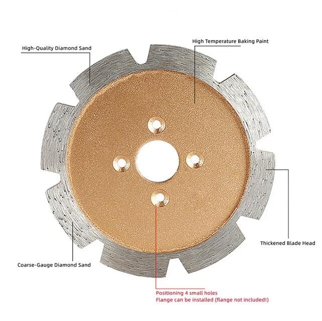 Diameter 110MM Diamond Saw Blade, 3-15MM Thickened Carving Blade Stone Wall Concrete Floor Slotting Dry Cutting Sintering Blade (15MM Thickness)