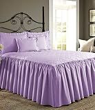 Bedding Empire 15" Drop 1 Piece Quilted Dust Ruffle Bed Skirt/Bed Spread 100% Egyptian Cotton 500 TC