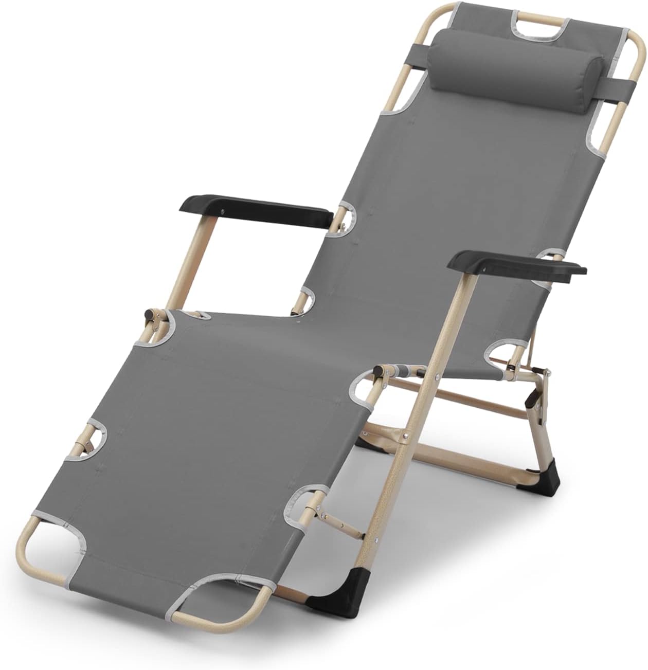 MoNiBloom Patio Folding Lawn Lounge Chairs Outdoor Lounger