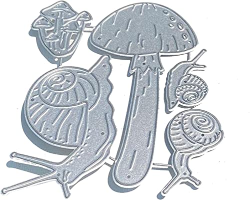 Snails and Mushroom Cutting Dies for Card Making,Cutting Dies Cut Stencils for DIY Scrapbooking Photo Album Decorative Embossing Paper Dies for Card Making Templated+Cute Brooch Pin