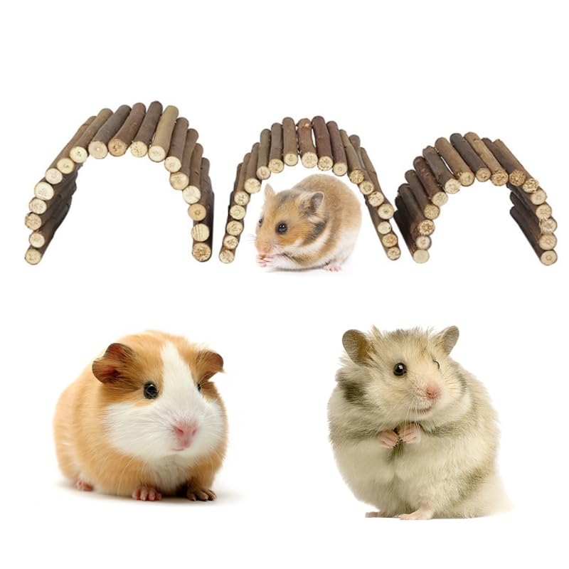 Juguetes para hámsters, Juguete for hámster, Columpio de Madera for, escondite, Puente for Ratas, Juguetes for la dentición, Conejos, Escalera Escalada, Juguete, 1 Pieza M(M)