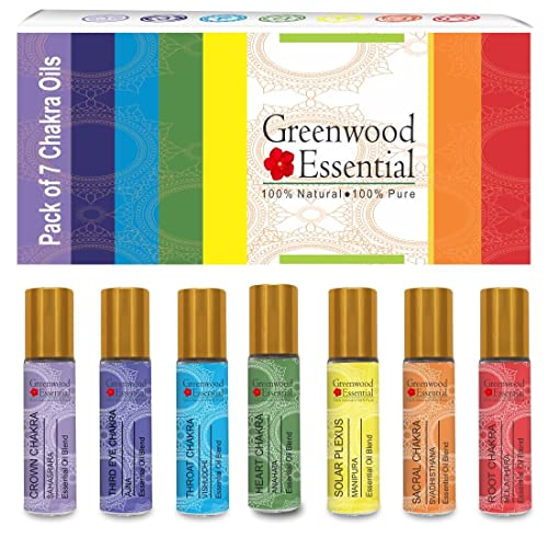 Kit d'huiles essentielles 7 Chakra Greenwood Essential 8ml méditation relaxation
