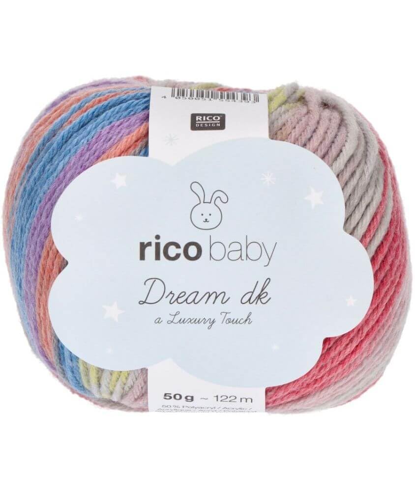 Universal Yarn Purple Rico Baby Dream Dk Shade 7 Red Mix