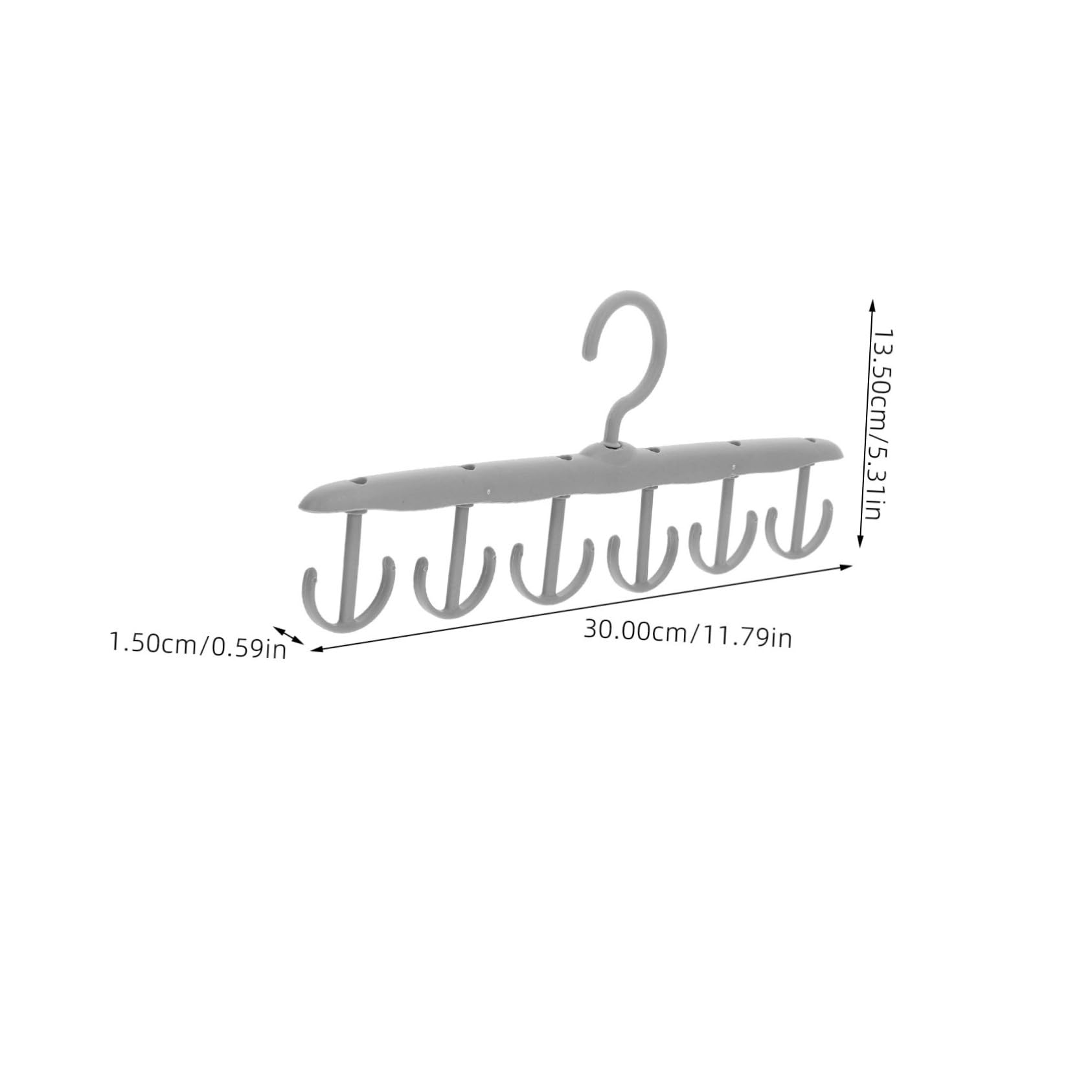 Ciieeo 10Pcs Rotating Clothes Hangers for Closet Versatile Organizer for Clothes and Hats Plastic Space Saving Design Easy Access for Jean Pants and Accessories Grey