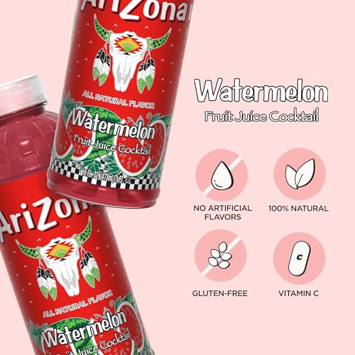 Image of AriZona Watermelon | Fruit Juice Cocktail | 16 Fl Oz (12 Pack)