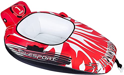 Telesport Inflatable Towable Tube Water for Boating 1-Rider Water Sports Boating Tube