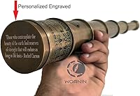 Vista 5 de 15 telescopios piratas de cristal espía vintage, telescopio pirata funcional de latón y visión clara con funda de cuero de primera calidad