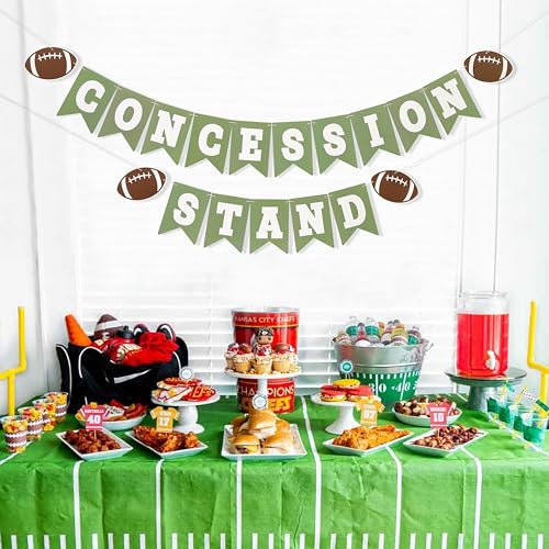 Concession Stand Football Banner - Football 1st/First Birthday Decoration,First Year Down Birthday Boy,Sports Banner,Concession Stand Sign (football-1) - Image 3