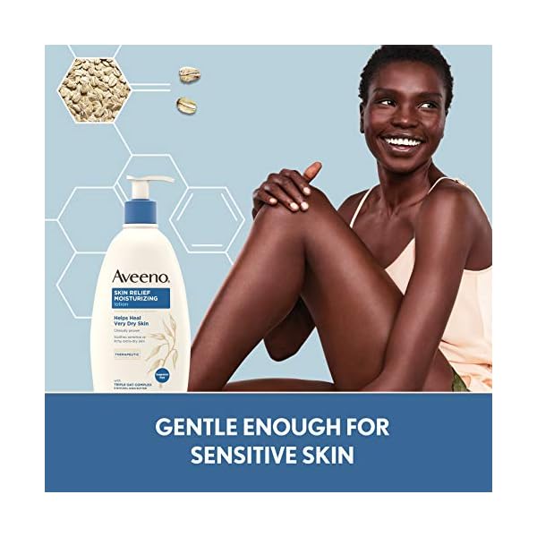 Aveeno-Skin-Relief-24-Hour-Moisturizing-Lotion-for-Sensitive-Skin-with-Natural-Shea-Butter-Triple-Oat-Complex-Unscented-Therapeutic-Lotion-for-Extra-Dry-Itchy-Skin-12-fl-oz Aveeno Skin Relief 24-Hour Moisturizing Lotion for Sensitive Skin with Natural Shea Butter & Triple Oat Complex, Unscented Therapeutic Lotion for Extra Dry, Itchy Skin, 12 fl. oz